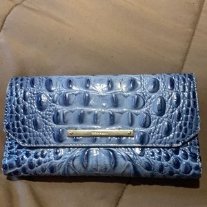 Large blue Brahmin wallet